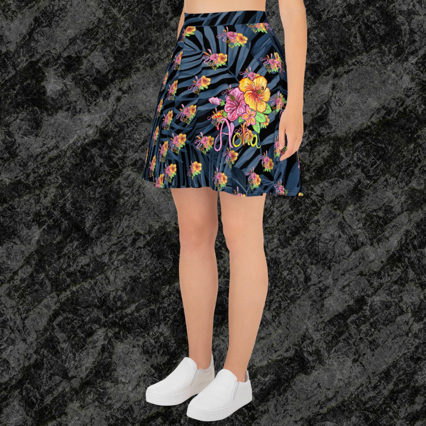 Aloha Flower Skater Skirt