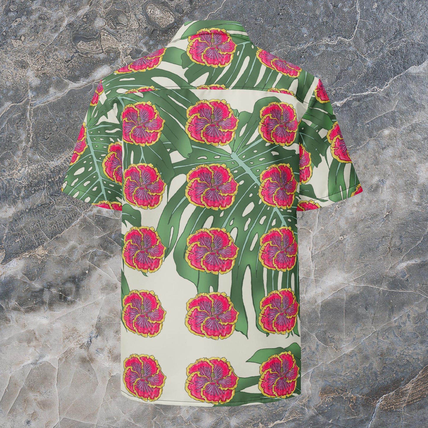 Hibiscus Unisex button shirt