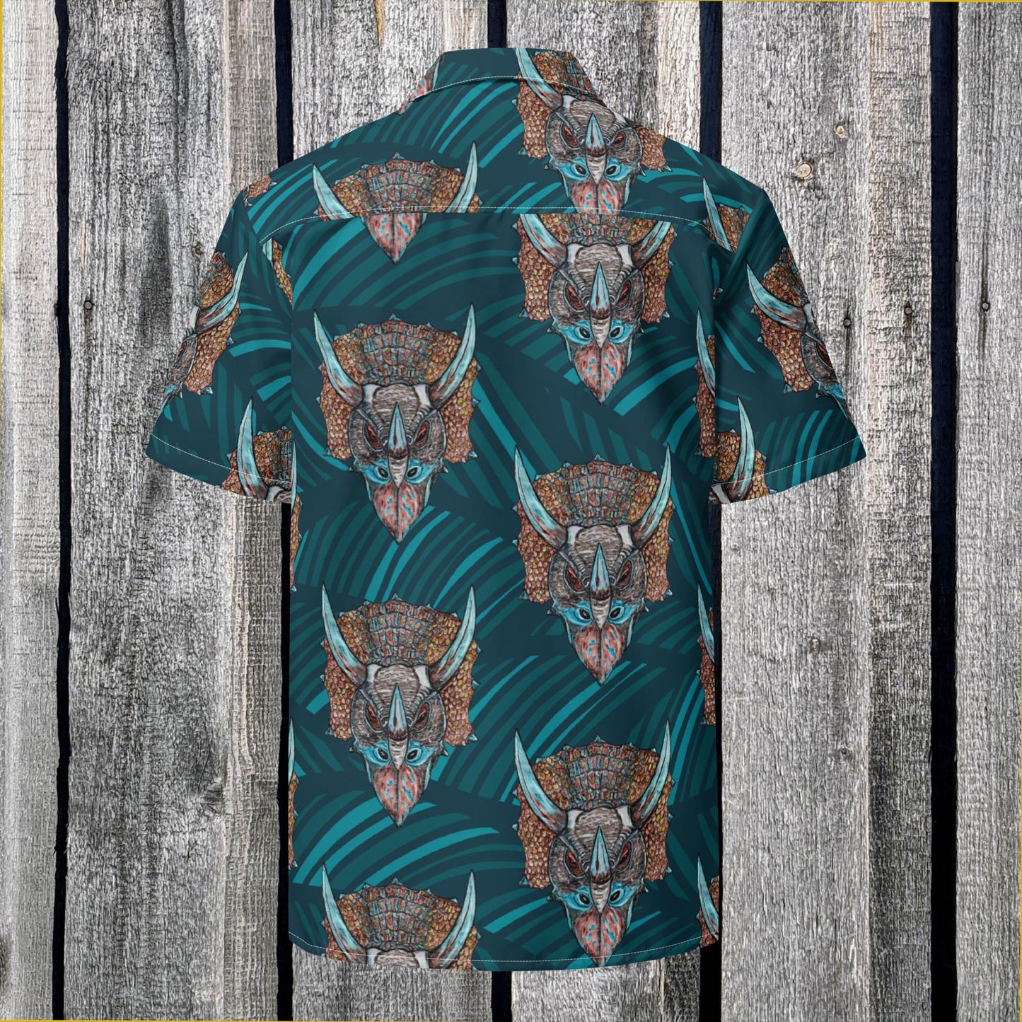 Triceratops Unisex button shirt