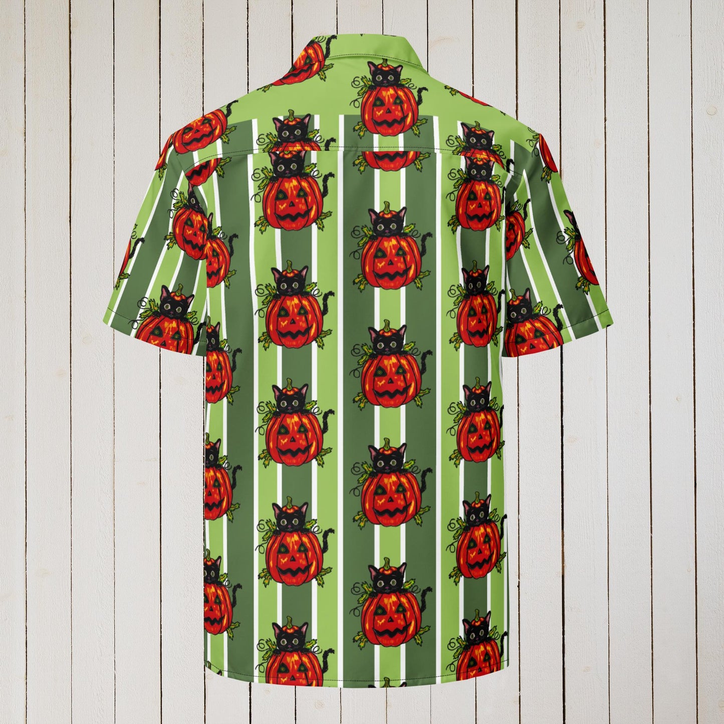 Jack-o-lantern Unisex button shirt