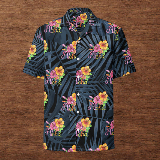 Aloha Flower Unisex button shirt