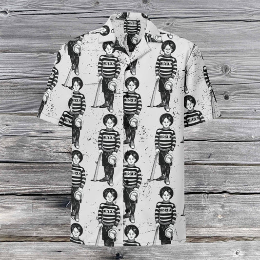 Eureka Baseball Boy Unisex button shirt