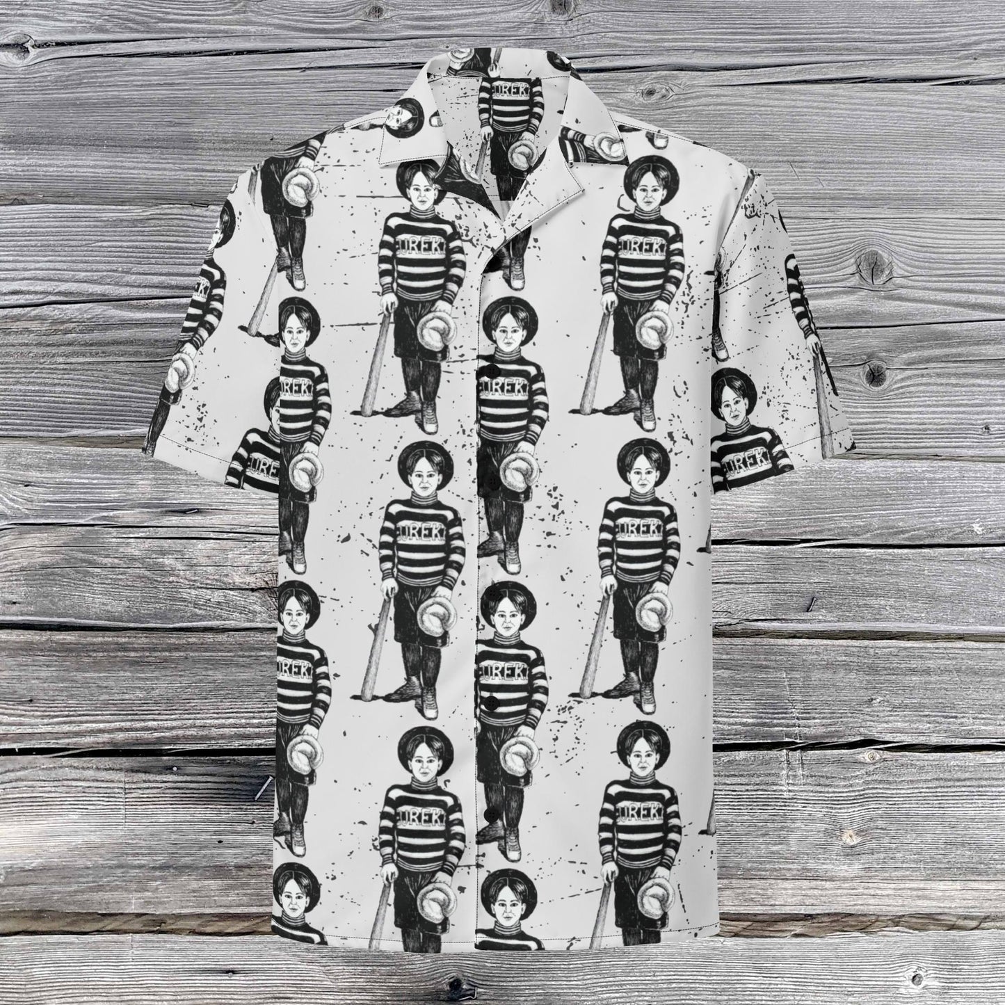 Eureka Baseball Boy Unisex button shirt