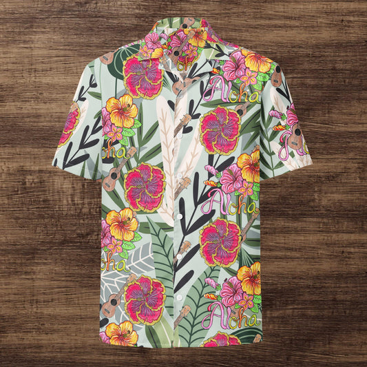 Aloha Hibiscus Unisex button shirt