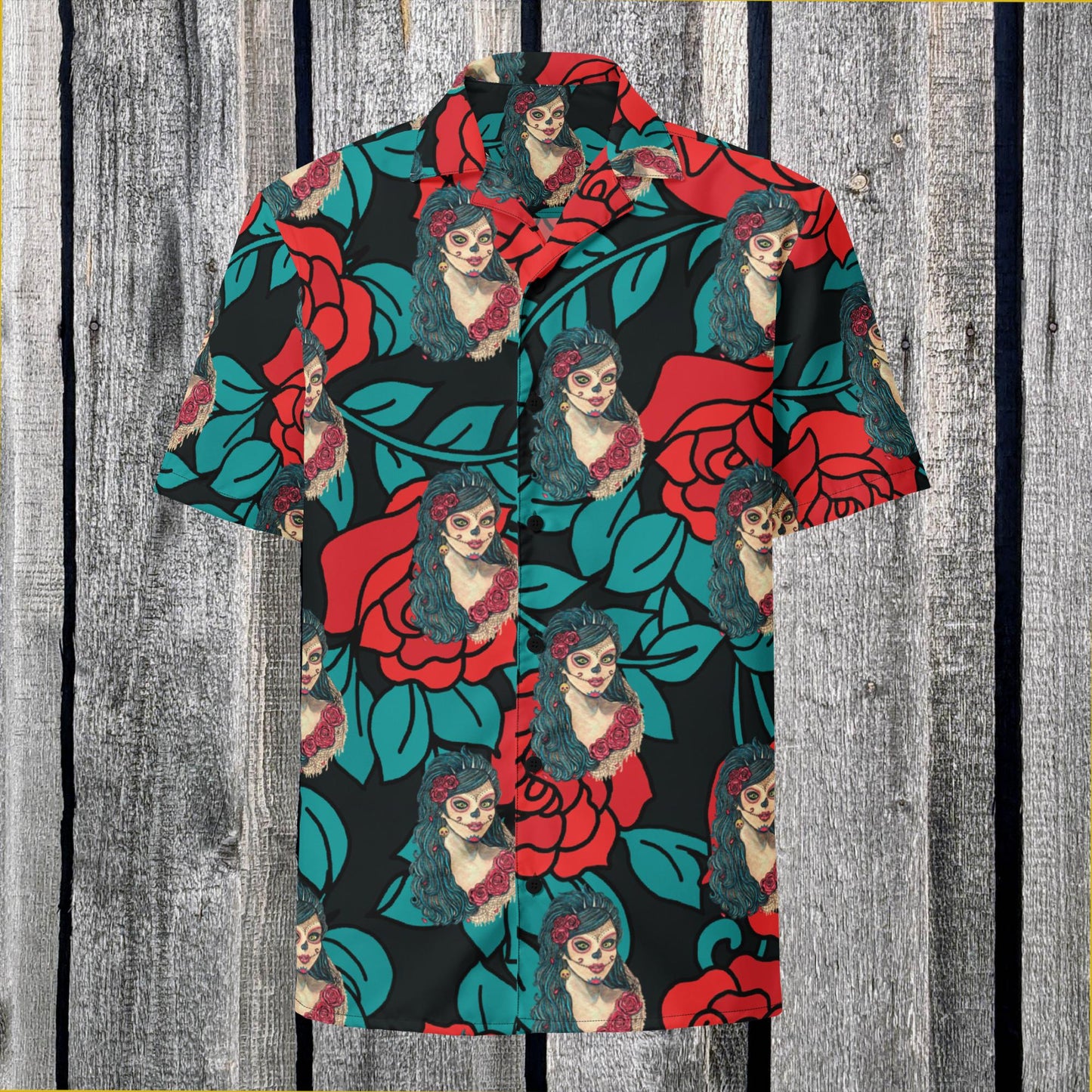 La Catrina Unisex button shirt