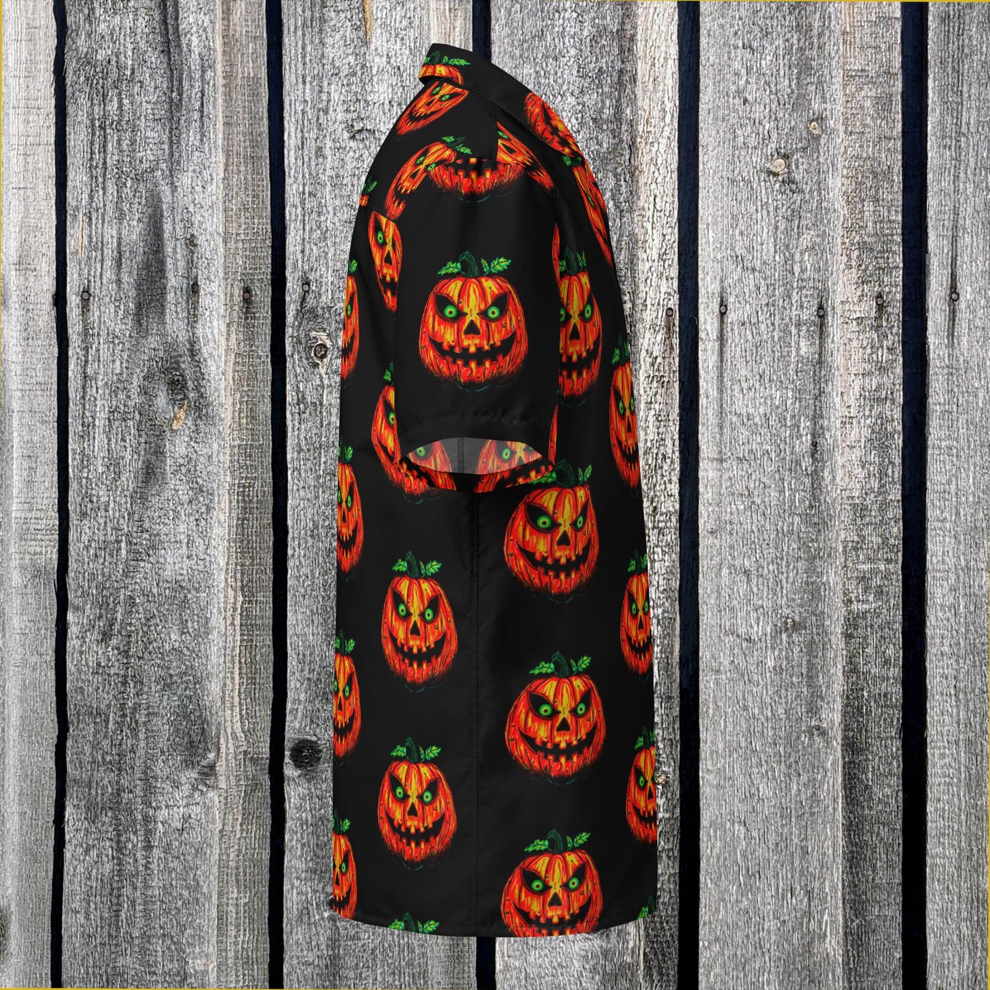 Jack-o-Lantern Unisex button shirt