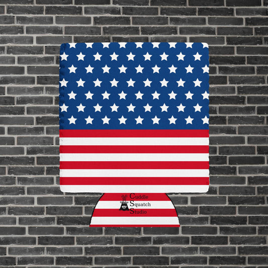 American Flag Can cooler