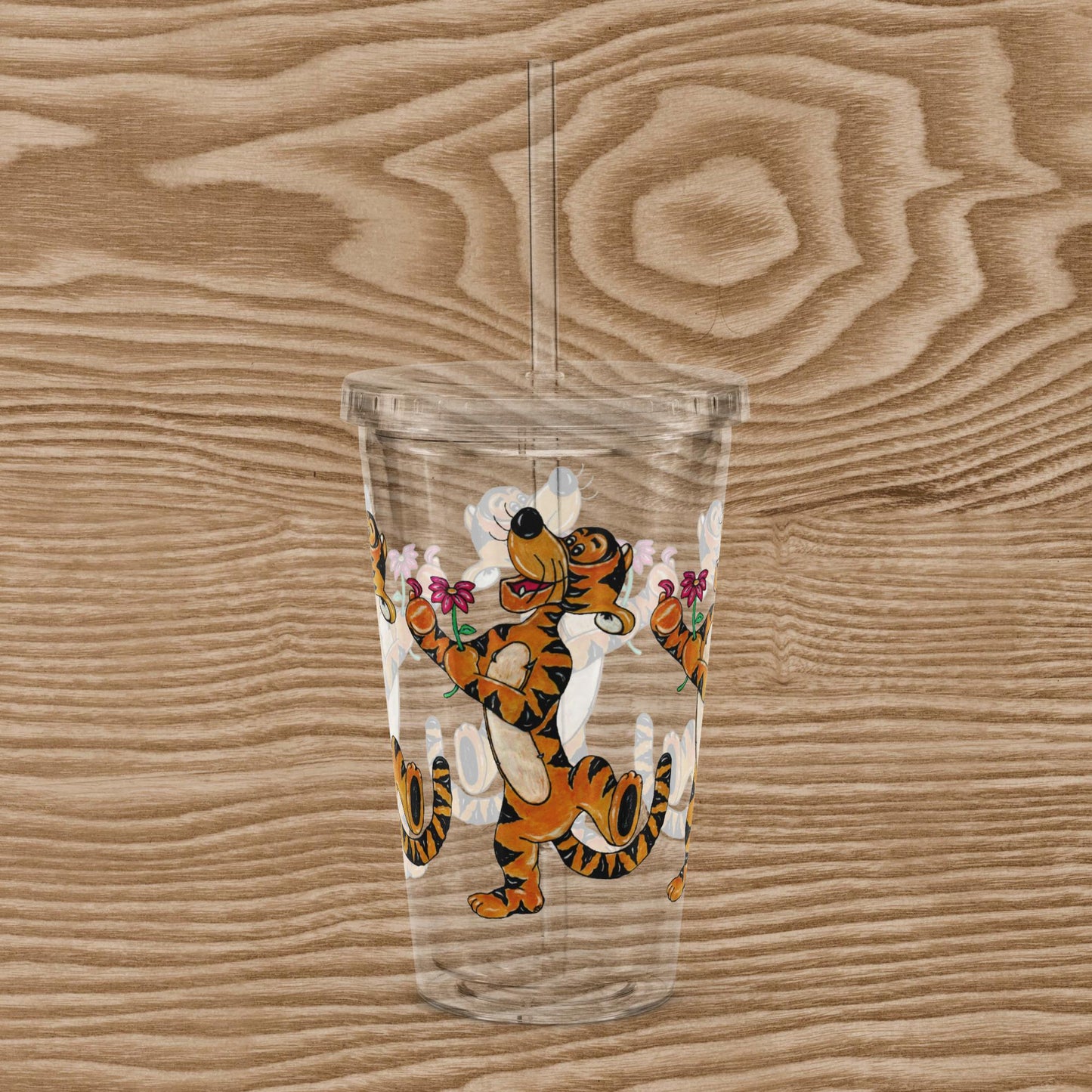 Tigger Clear plastic tumbler