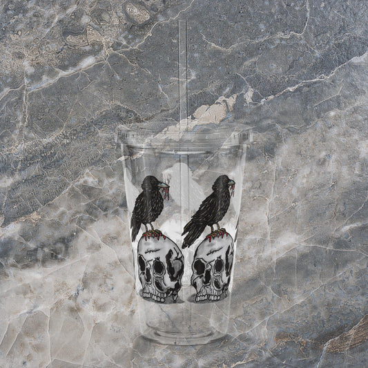 The Raven Clear plastic tumbler