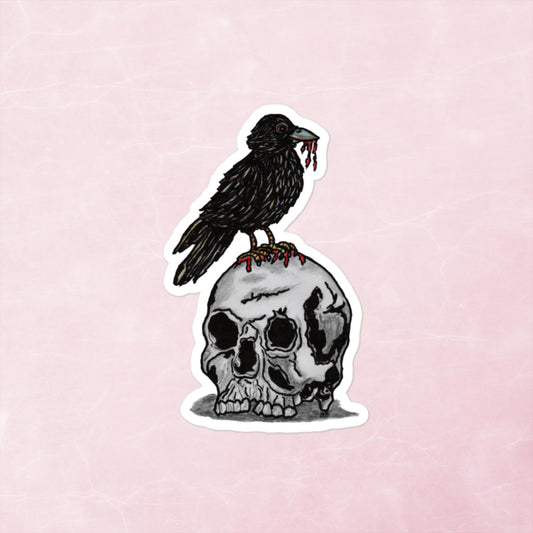 Raven and Skull Bubble-free stickers