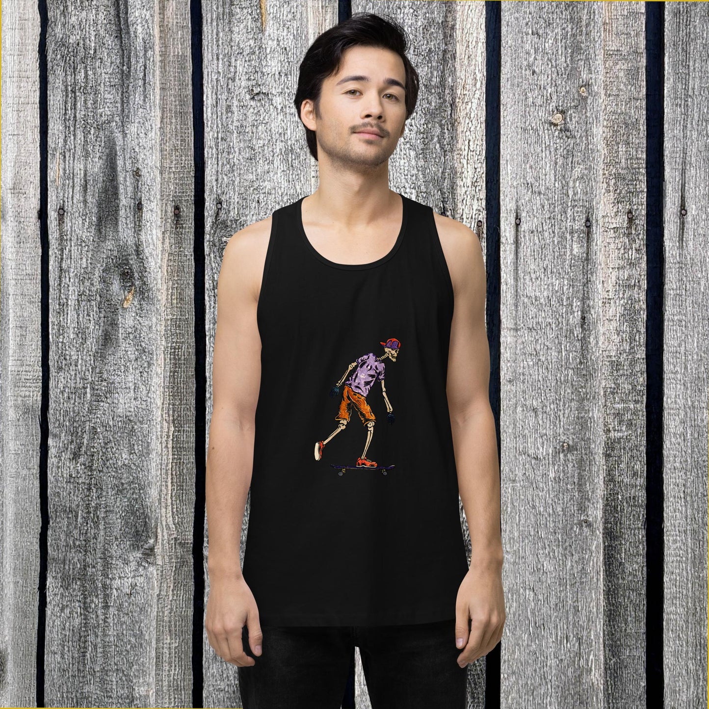 Skater Skeleton Men’s premium tank top