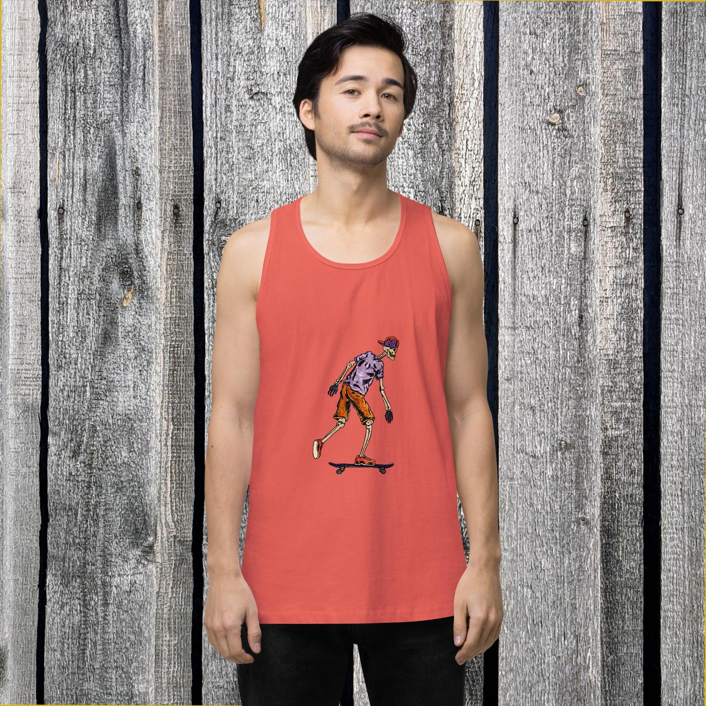 Skater Skeleton Men’s premium tank top