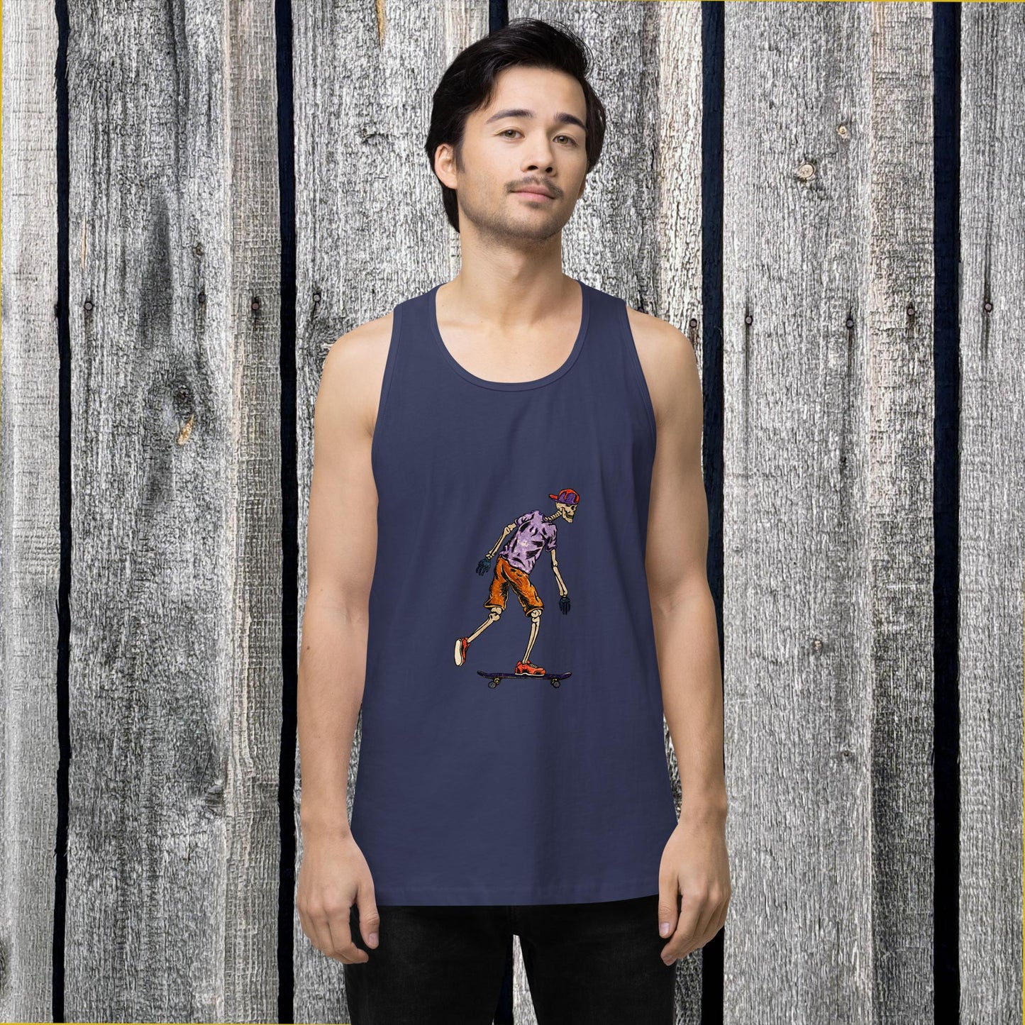 Skater Skeleton Men’s premium tank top