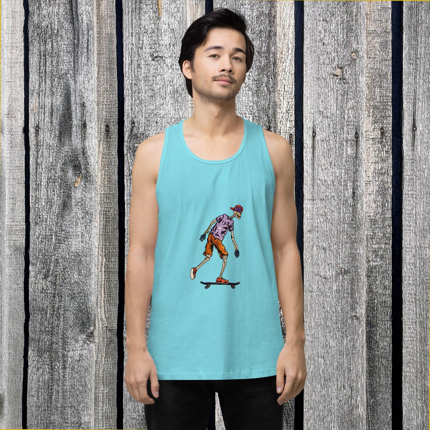 Skater Skeleton Men’s premium tank top