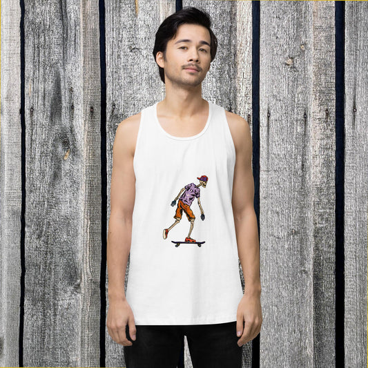 Skater Skeleton Men’s premium tank top