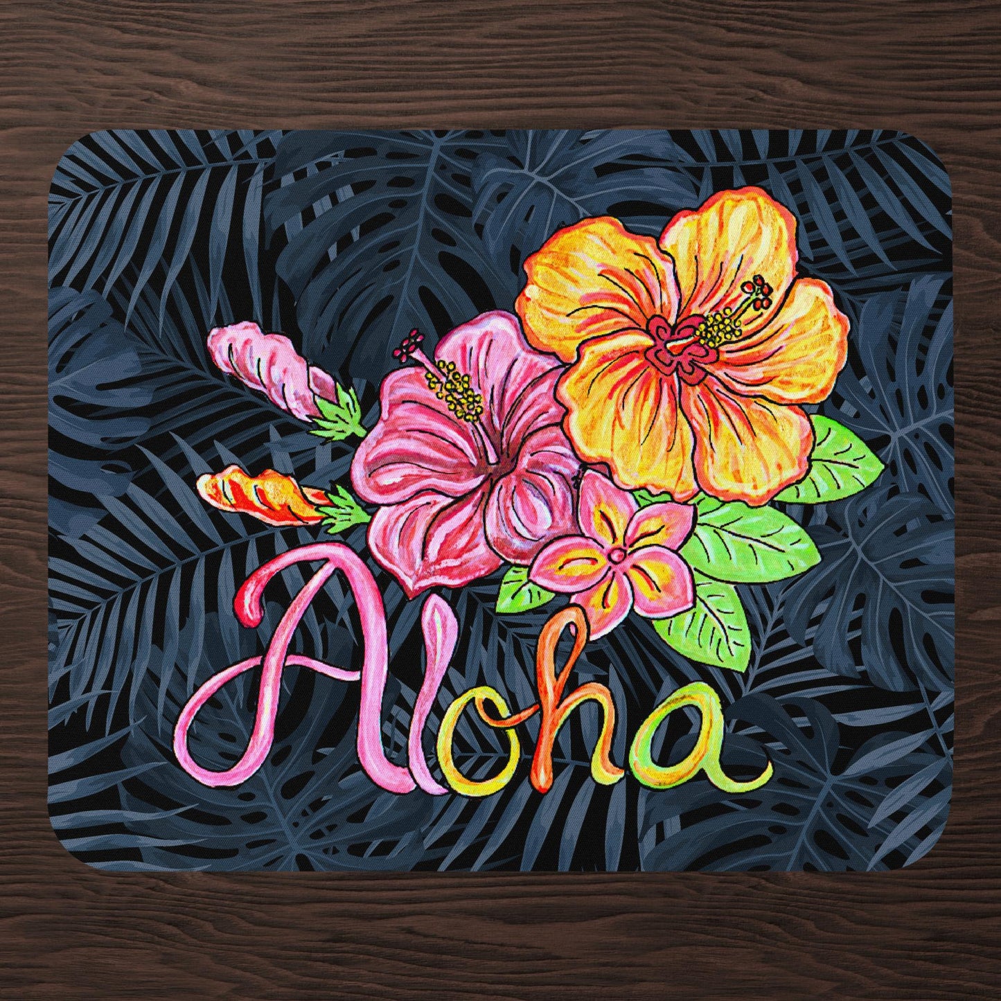 Aloha Flowers Mouse pad