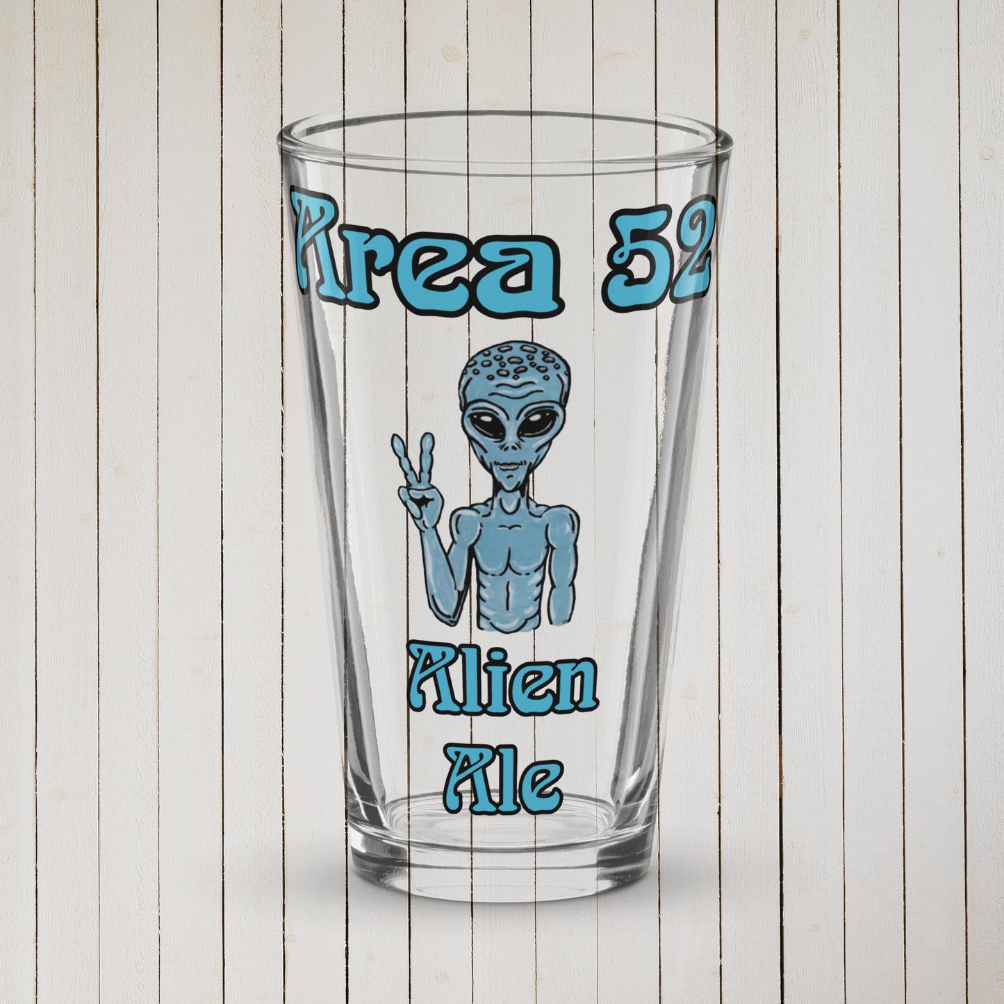 Alien Ale Shaker pint glass