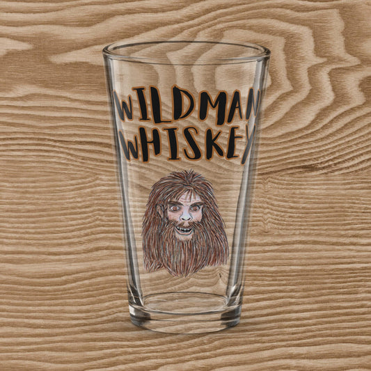 Wild Man Shaker pint glass