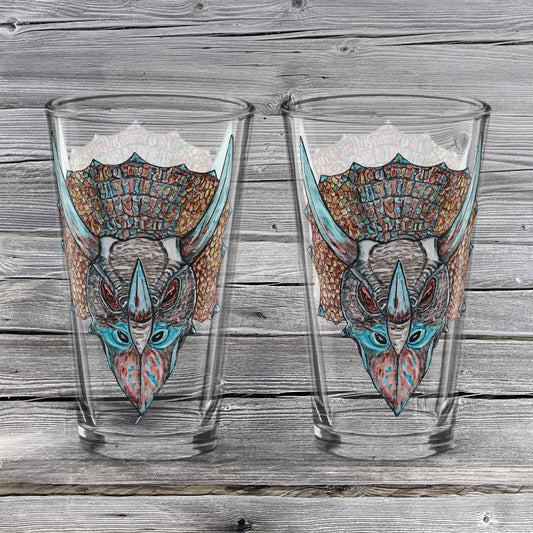 Triceratops Shaker pint glass