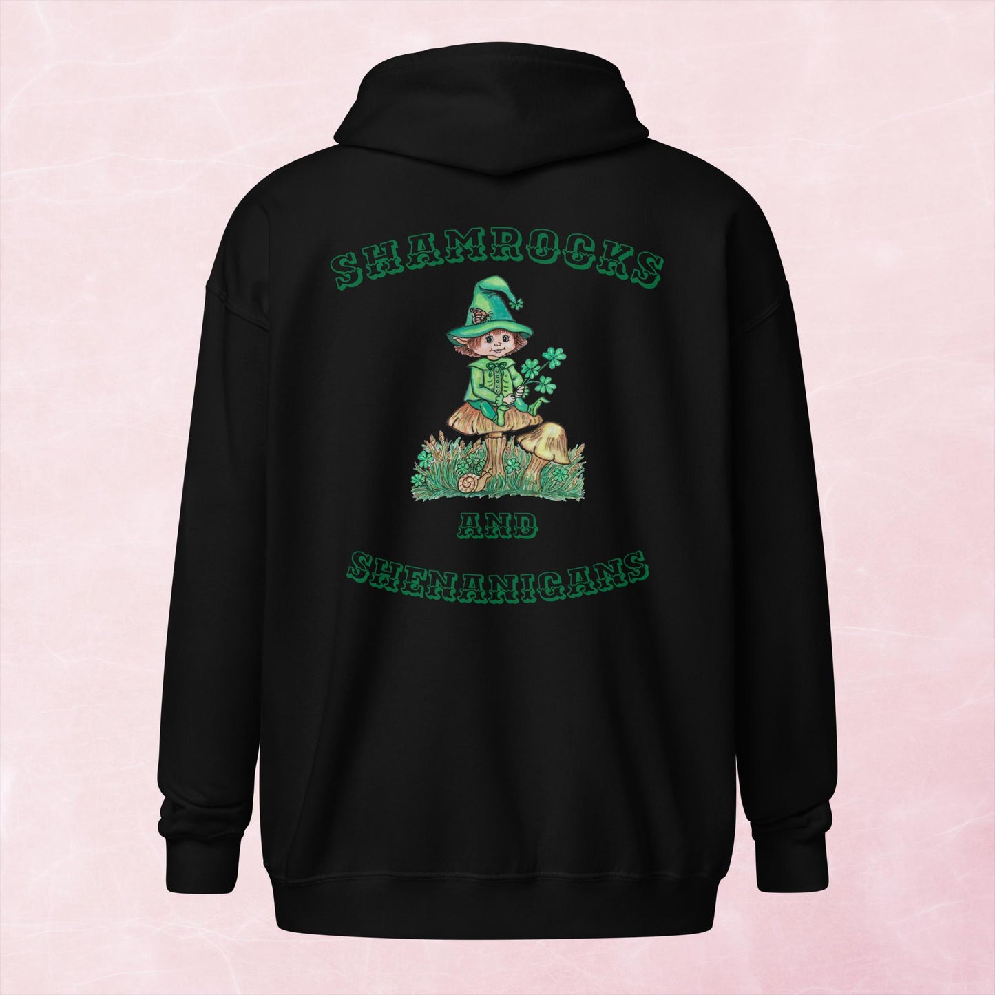 Cute Leprechaun Unisex heavy blend zip hoodie