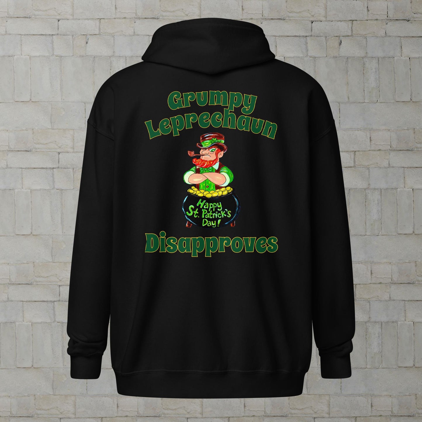 Grumpy Leprechaun Unisex heavy blend zip hoodie