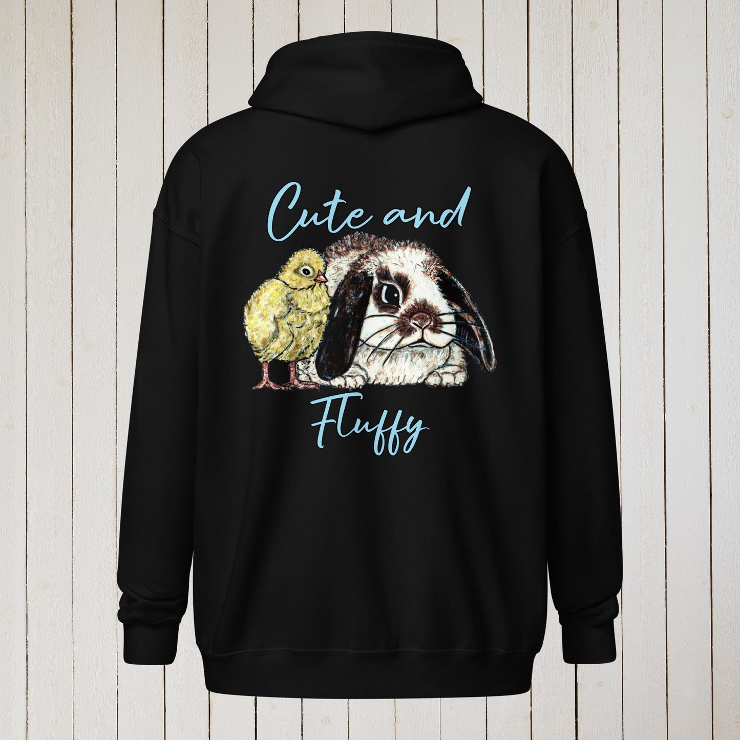 Cute and Fluffy Unisex heavy blend zip hoodie