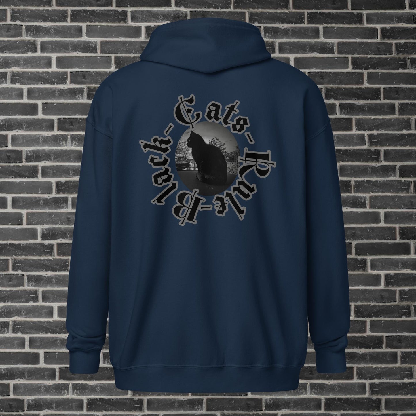 Black Cats Rule Unisex heavy blend zip hoodie