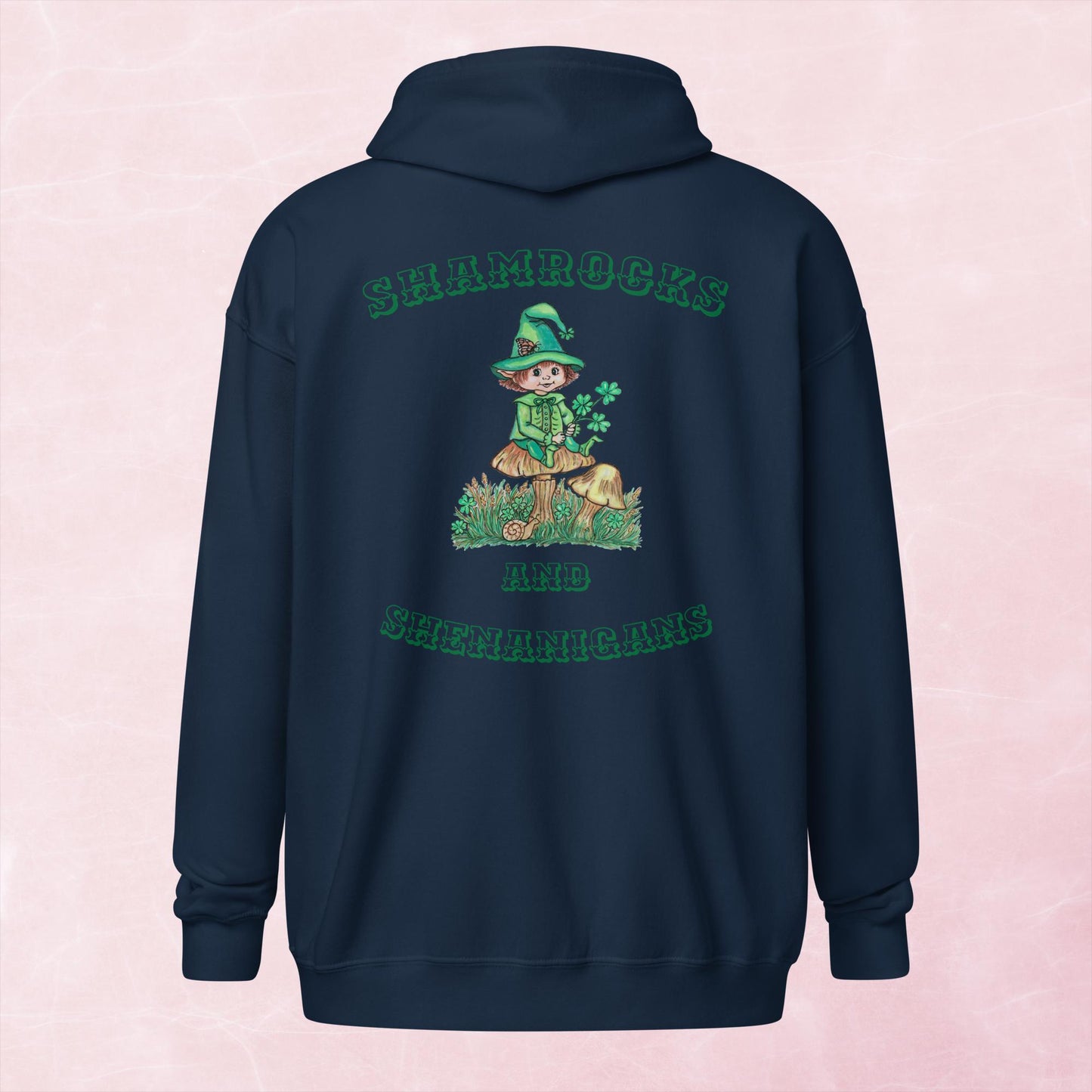 Cute Leprechaun Unisex heavy blend zip hoodie