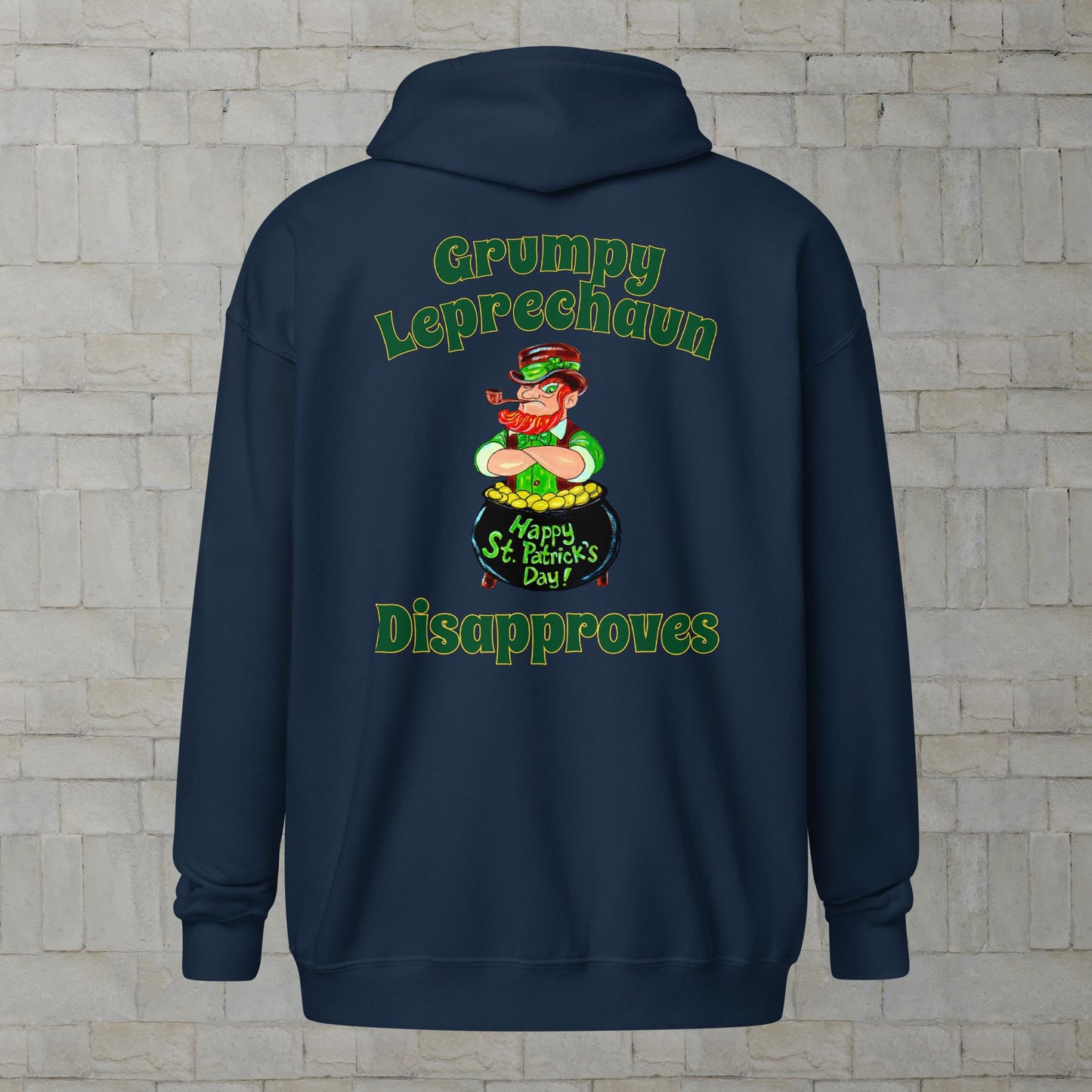 Grumpy Leprechaun Unisex heavy blend zip hoodie