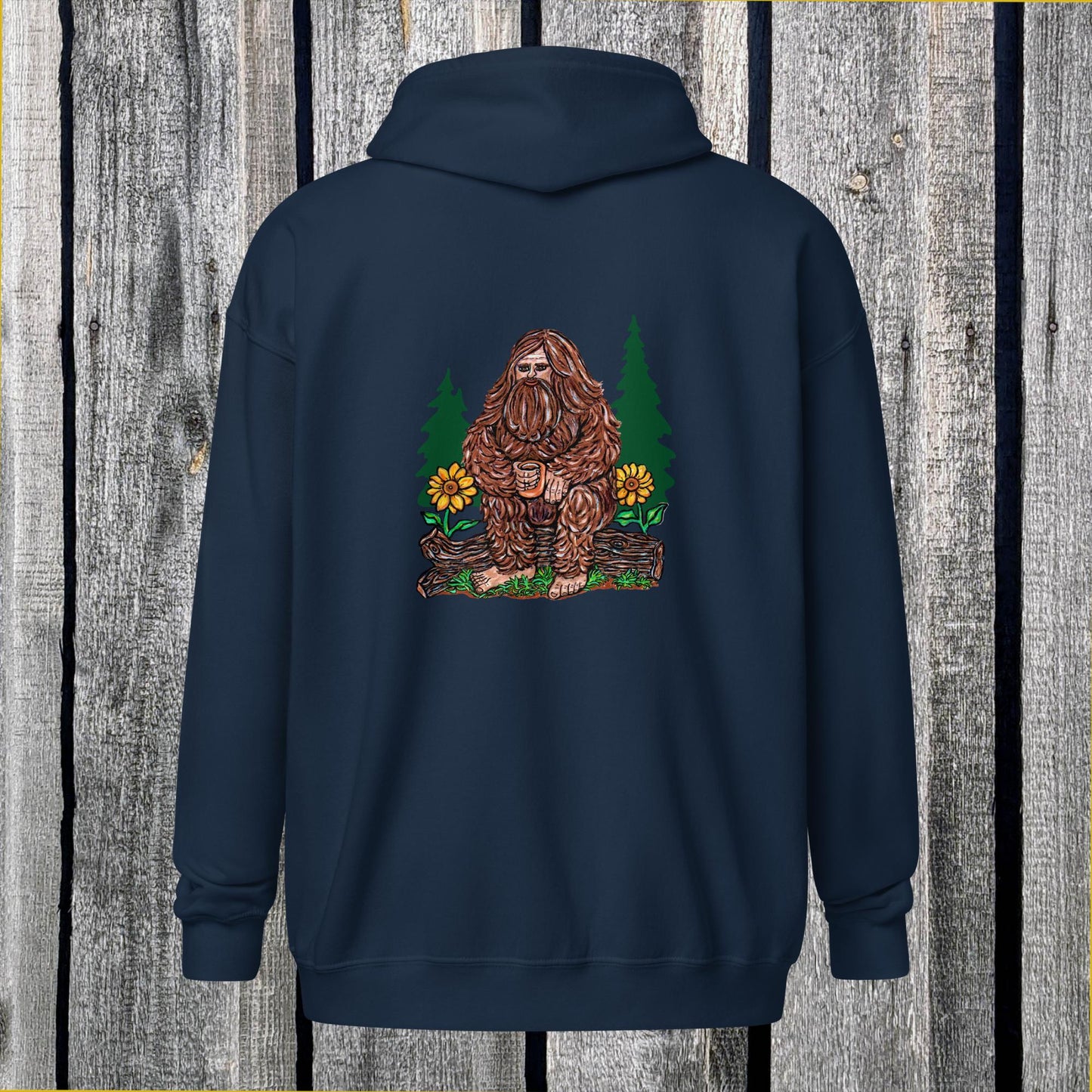 Coffee Squatch Unisex heavy blend zip hoodie