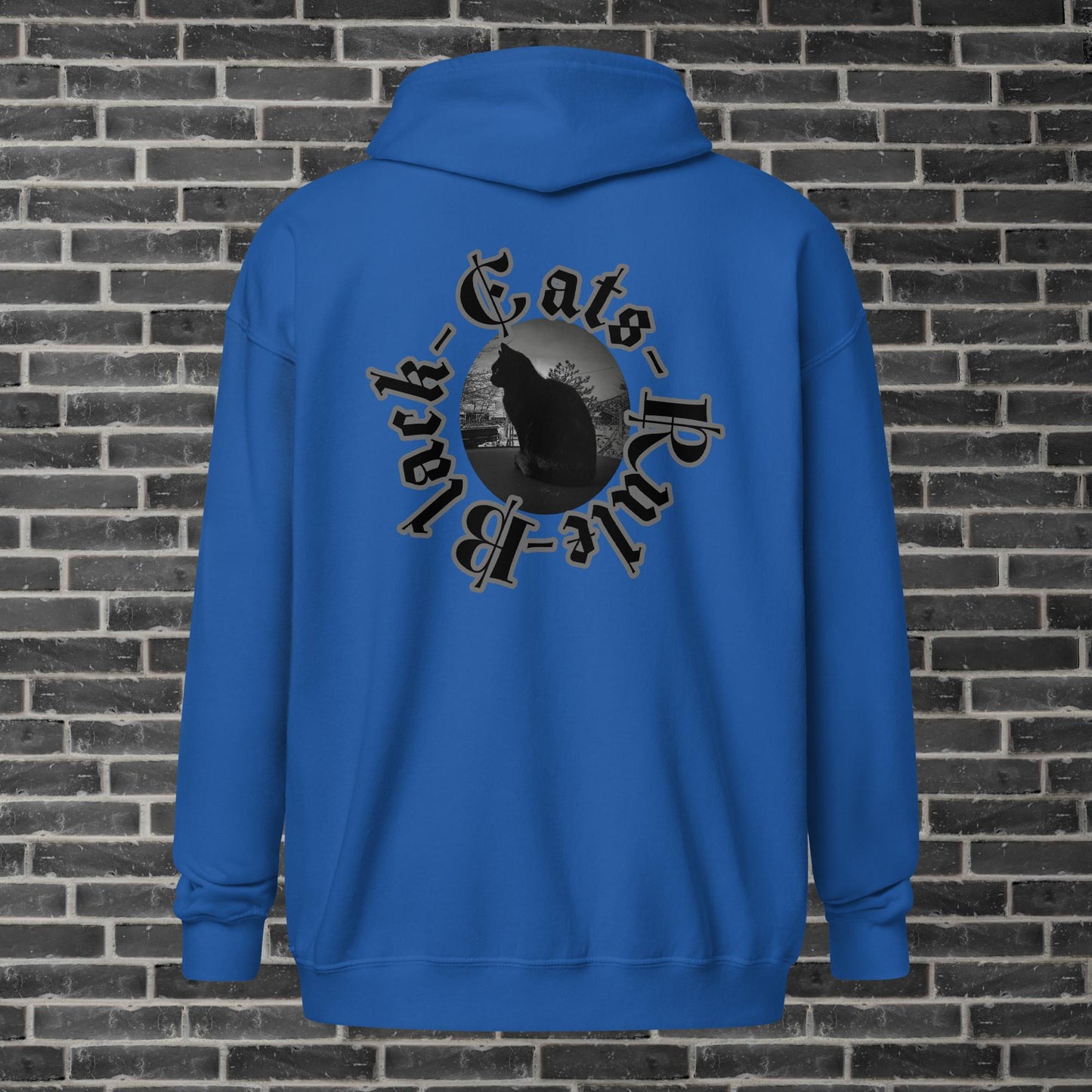 Black Cats Rule Unisex heavy blend zip hoodie