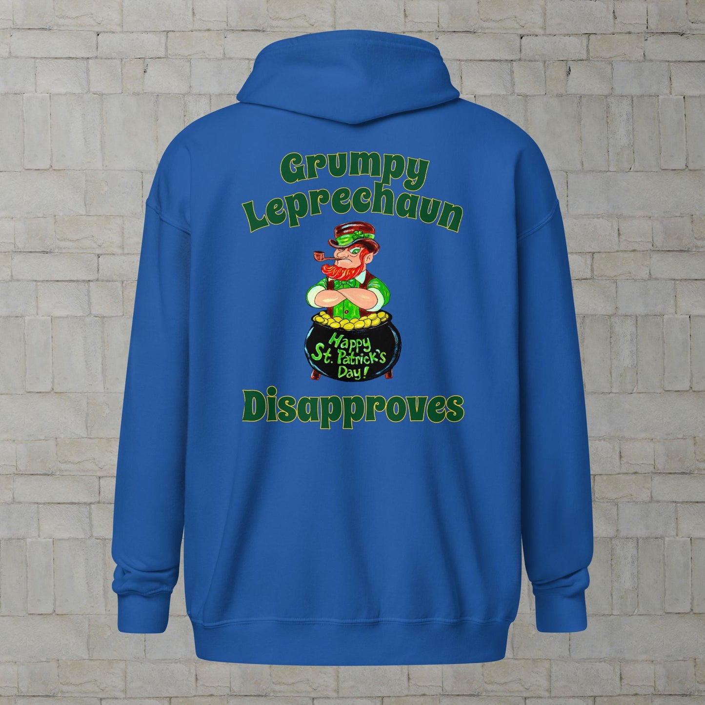 Grumpy Leprechaun Unisex heavy blend zip hoodie