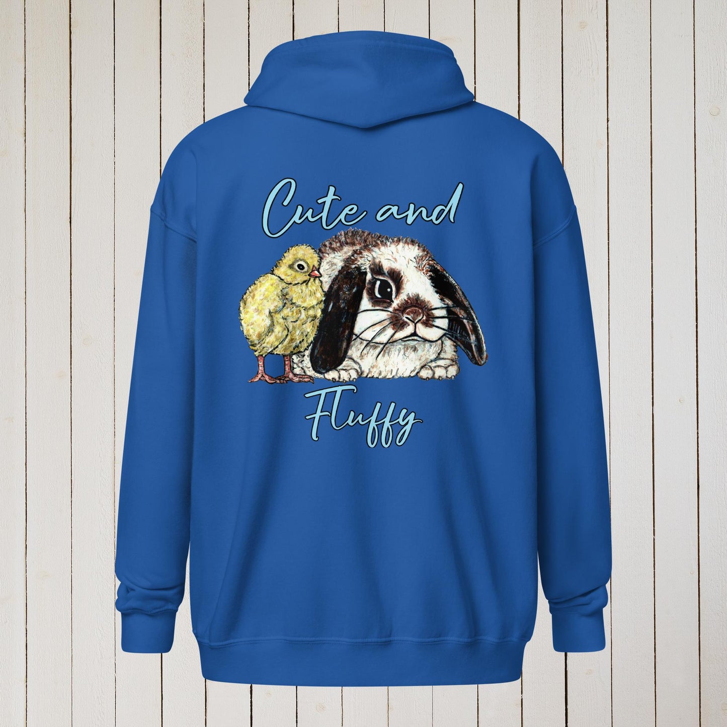 Cute and Fluffy Unisex heavy blend zip hoodie