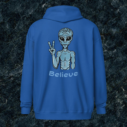 Alien Believe Unisex heavy blend zip hoodie