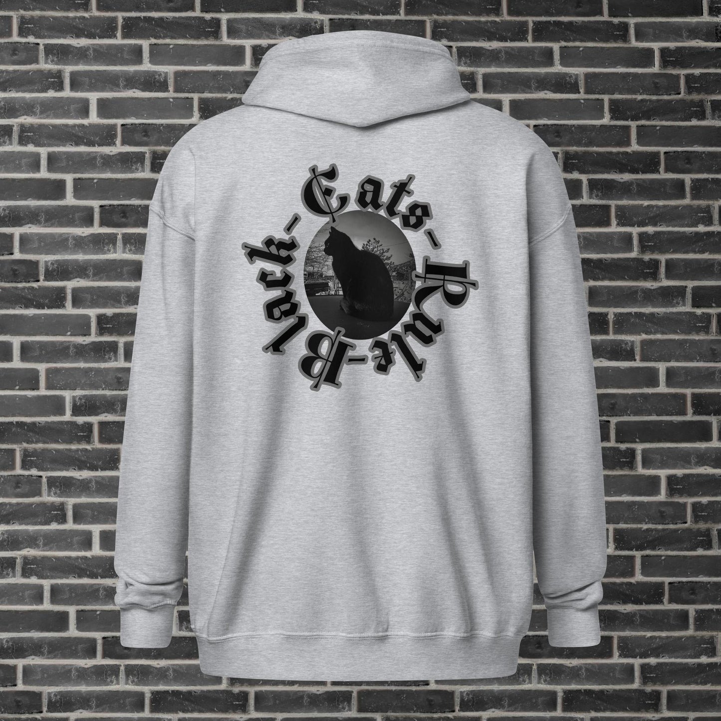 Black Cats Rule Unisex heavy blend zip hoodie