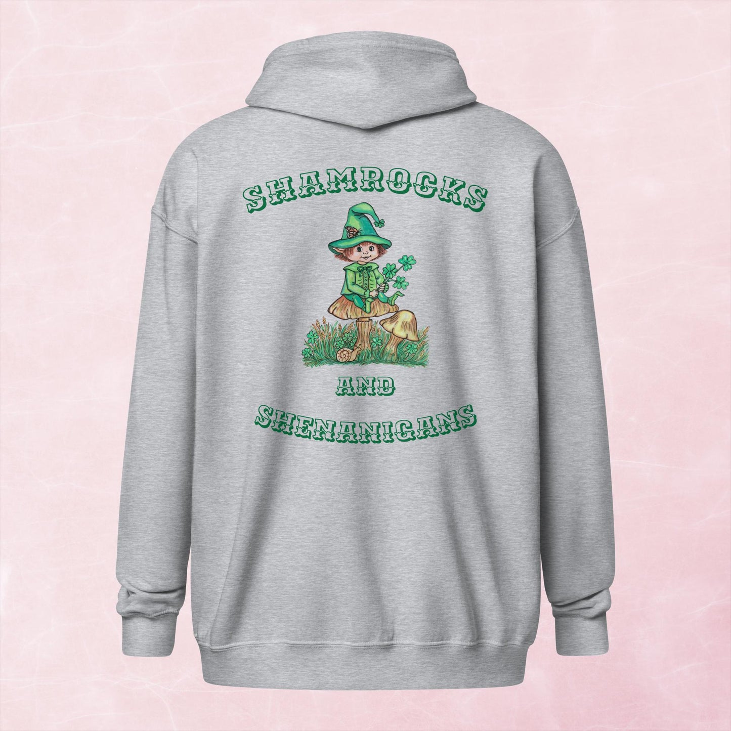 Cute Leprechaun Unisex heavy blend zip hoodie