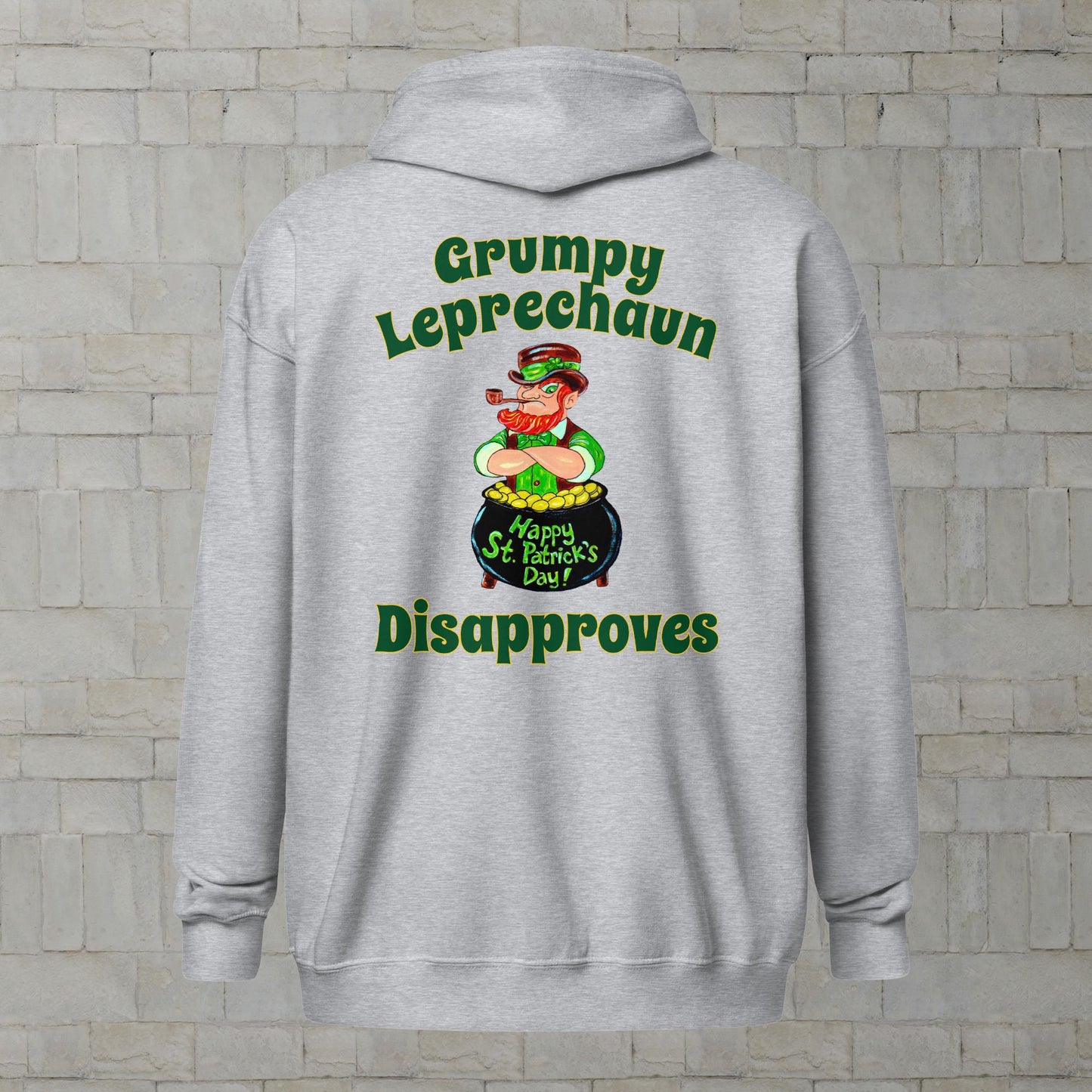 Grumpy Leprechaun Unisex heavy blend zip hoodie