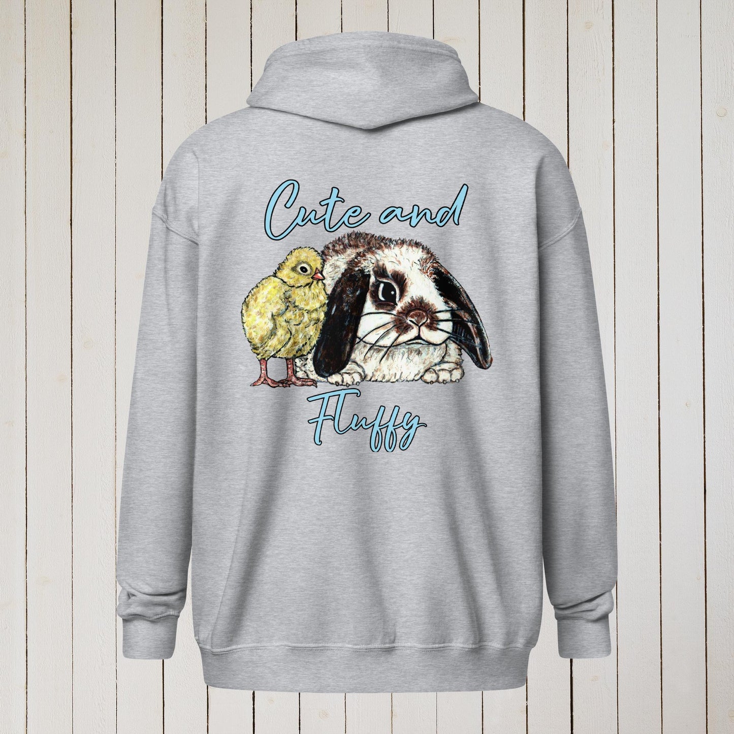 Cute and Fluffy Unisex heavy blend zip hoodie