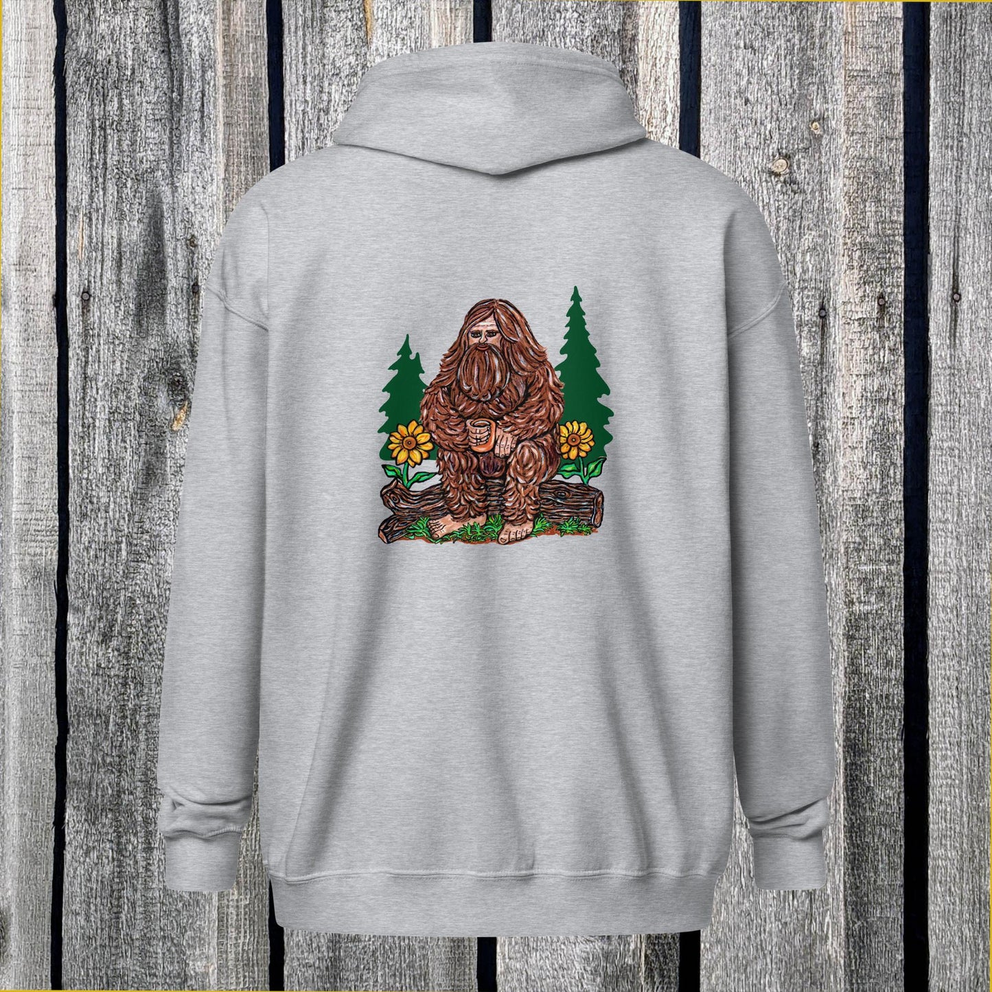 Coffee Squatch Unisex heavy blend zip hoodie