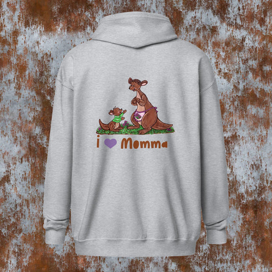 I love Momma Unisex heavy blend zip hoodie