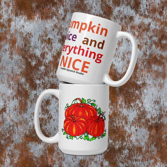 Pumpkin Spice White glossy mug