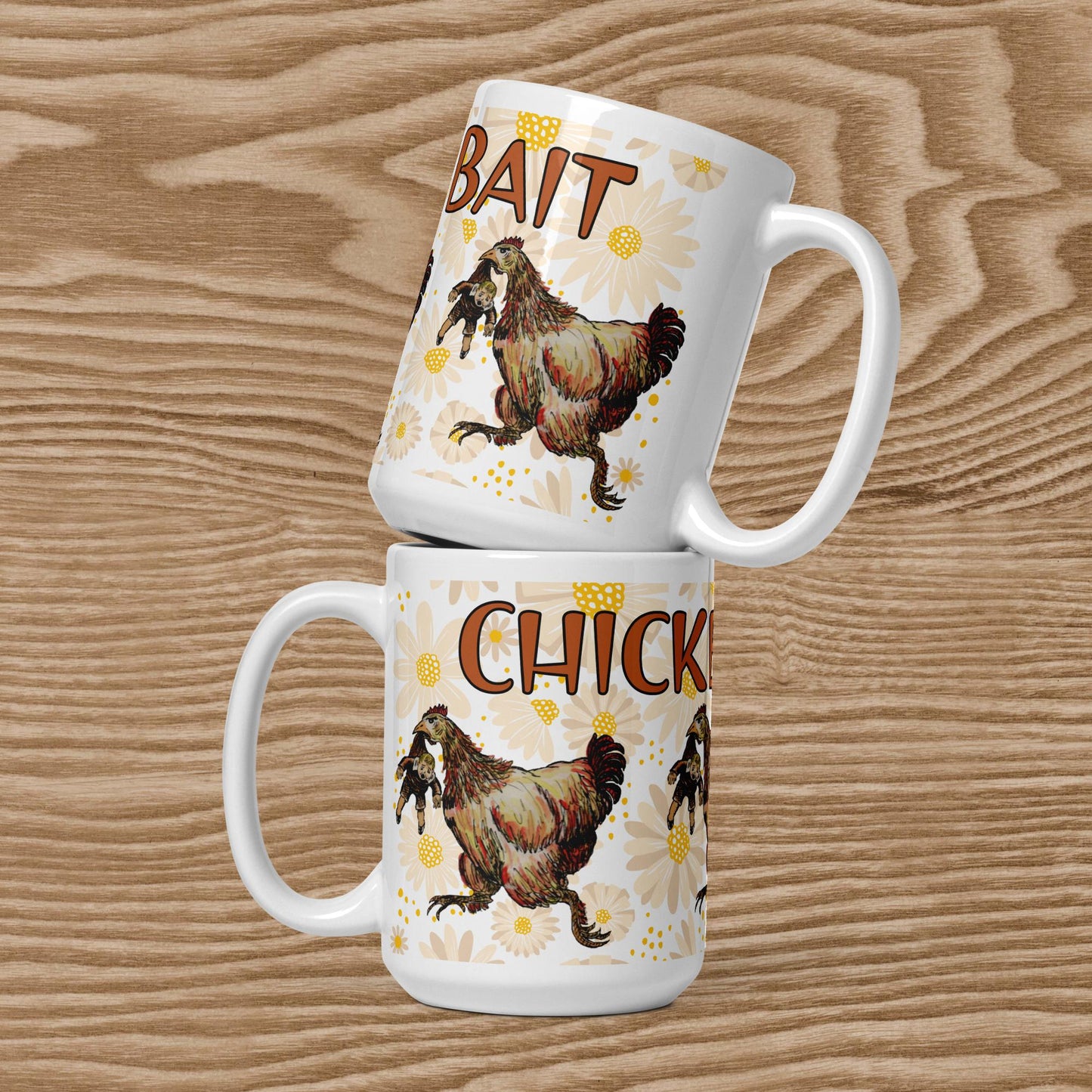 Chicken Bait White glossy mug