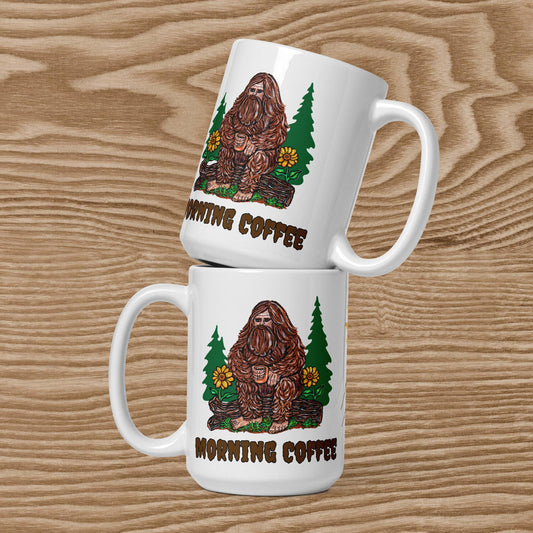 Morning Coffee White glossy mug