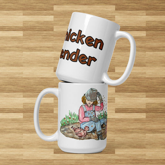 Chicken Tender White glossy mug