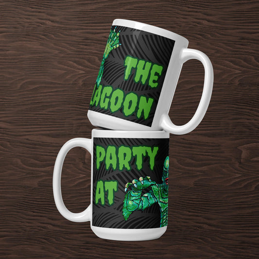 The Creature White glossy mug