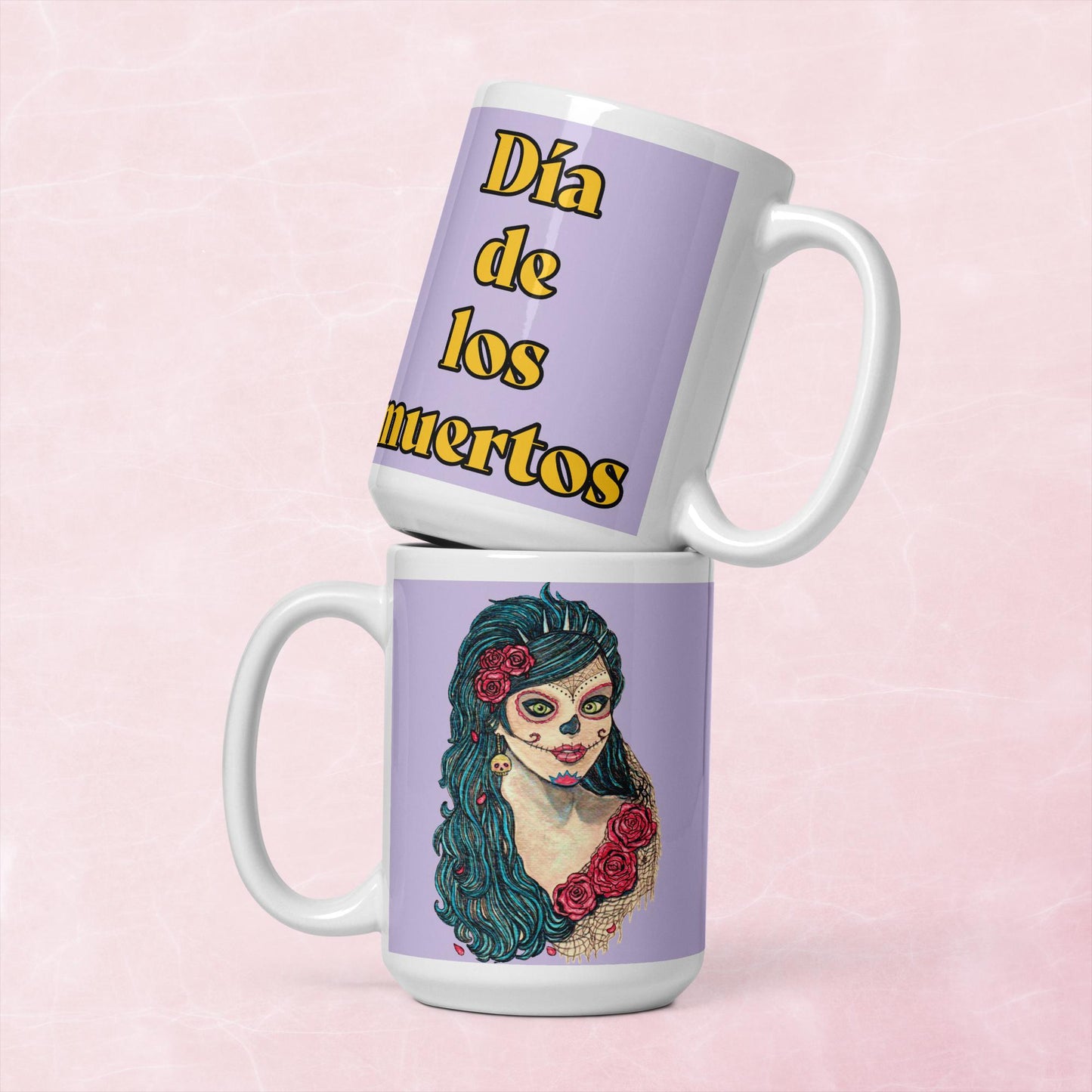 La Catrina White glossy mug