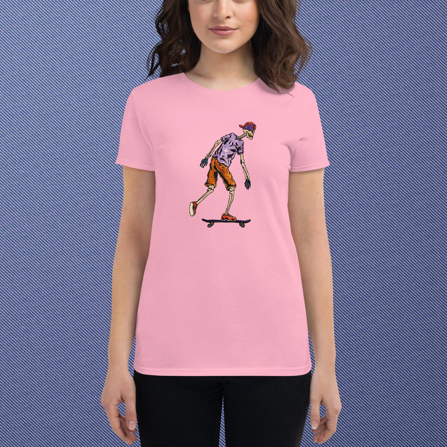 Skater Skeleton Women's short sleeve t-shirt