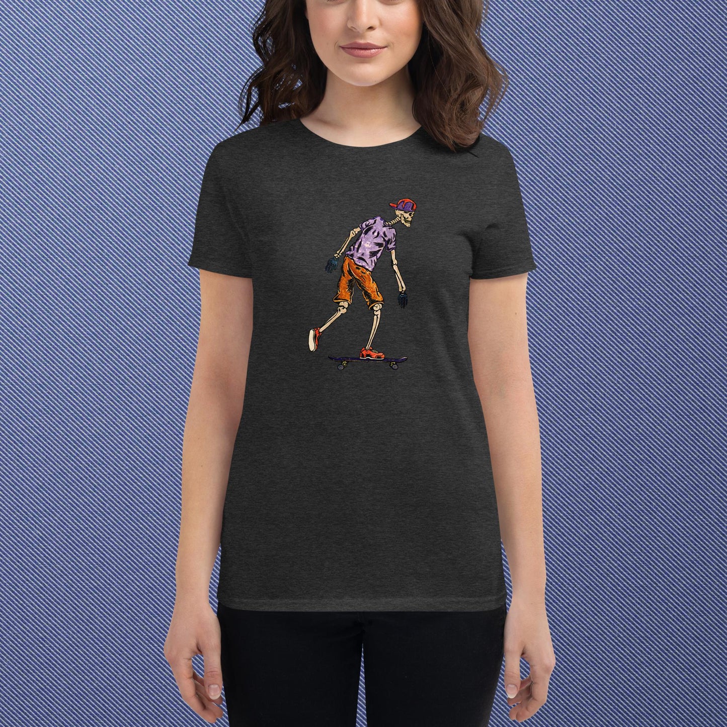 Skater Skeleton Women's short sleeve t-shirt