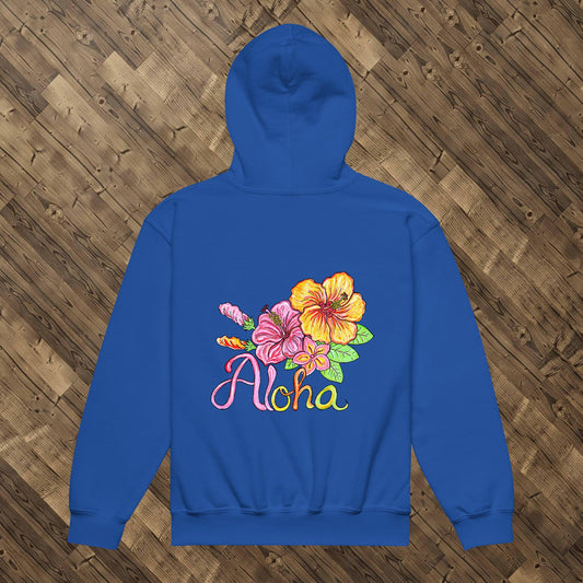 Aloha Flower Youth heavy blend hoodie