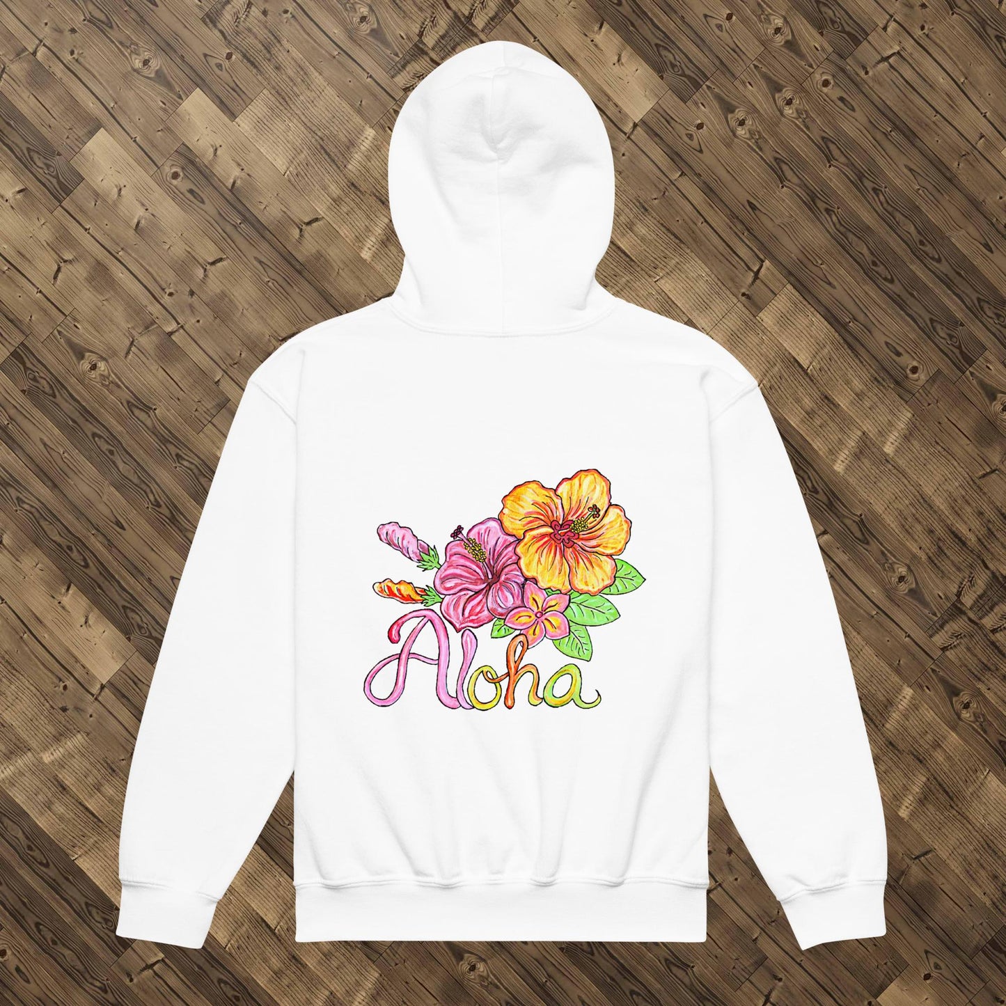 Aloha Flower Youth heavy blend hoodie